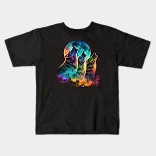 The call of the wolf spirit v1 Kids T-Shirt